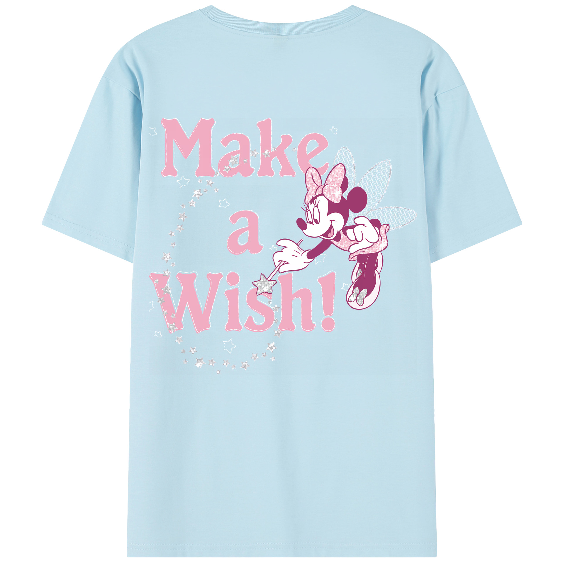 （画像用） ミッキーマウス Mickey Mouse 綿100％半袖Tシャツ（背面プリント）